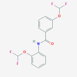 molecular formula C15H11F4NO3 B279678 3-(difluoromethoxy)-N-[2-(difluoromethoxy)phenyl]benzamide 