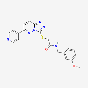 molecular formula C20H18N6O2S B2796781 N-[(3-methoxyphenyl)methyl]-2-{[6-(pyridin-4-yl)-[1,2,4]triazolo[4,3-b]pyridazin-3-yl]sulfanyl}acetamide CAS No. 894062-07-8
