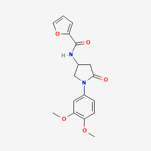 molecular formula C17H18N2O5 B2796791 N-[1-(3,4-dimethoxyphenyl)-5-oxopyrrolidin-3-yl]furan-2-carboxamide CAS No. 900997-67-3