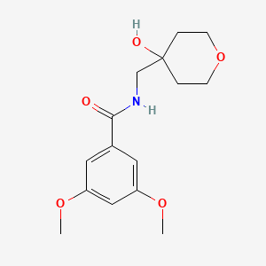 molecular formula C15H21NO5 B2796800 N-[(4-hydroxyoxan-4-yl)methyl]-3,5-dimethoxybenzamide CAS No. 1351599-73-9