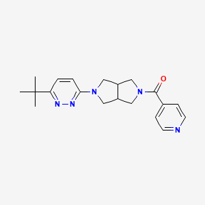 [2-(6-Tert-butylpyridazin-3-yl)-1,3,3a,4,6,6a-hexahydropyrrolo[3,4-c]pyrrol-5-yl]-pyridin-4-ylmethanone