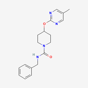 molecular formula C18H22N4O2 B2796819 N-benzyl-4-[(5-methylpyrimidin-2-yl)oxy]piperidine-1-carboxamide CAS No. 2380059-81-2