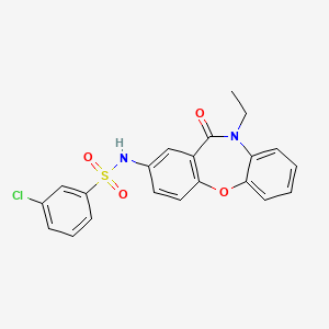 3-chloro-N-(10-ethyl-11-oxo-10,11-dihydrodibenzo[b,f][1,4]oxazepin-2-yl)benzenesulfonamide