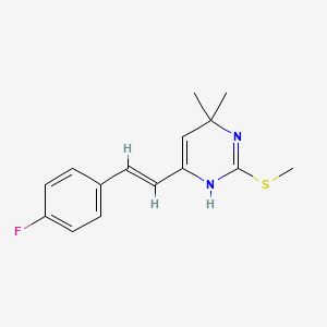 4-(4-Fluorostyryl)-6,6-dimethyl-2-(methylsulfanyl)-1,6-dihydropyrimidine