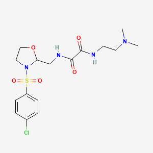 N1-((3-((4-chlorophenyl)sulfonyl)oxazolidin-2-yl)methyl)-N2-(2-(dimethylamino)ethyl)oxalamide