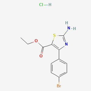 Ethyl 2-amino-4-(4-bromophenyl)-1,3-thiazole-5-carboxylate hydrochloride