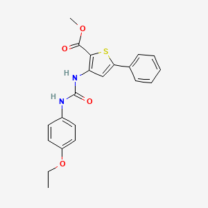 molecular formula C21H20N2O4S B2796881 methyl 3-{[(4-ethoxyphenyl)carbamoyl]amino}-5-phenylthiophene-2-carboxylate CAS No. 477326-74-2