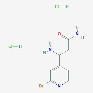 molecular formula C8H12BrCl2N3O B2796889 3-Amino-3-(2-bromopyridin-4-yl)propanamide;dihydrochloride CAS No. 2460748-64-3