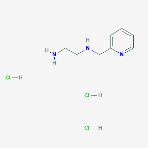 molecular formula C8H16Cl3N3 B2796904 N1-(Pyridin-2-ylmethyl)ethane-1,2-diamine trihydrochloride CAS No. 10605-28-4