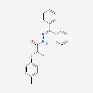 molecular formula C23H22N2OS B2796905 N'-(diphenylmethylene)-2-[(4-methylphenyl)sulfanyl]propanohydrazide CAS No. 478247-03-9