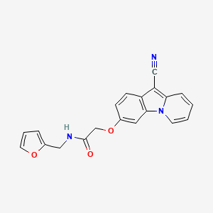 2-[(10-cyanopyrido[1,2-a]indol-3-yl)oxy]-N-(2-furylmethyl)acetamide