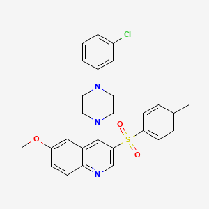 4-(4-(3-Chlorophenyl)piperazin-1-yl)-6-methoxy-3-tosylquinoline