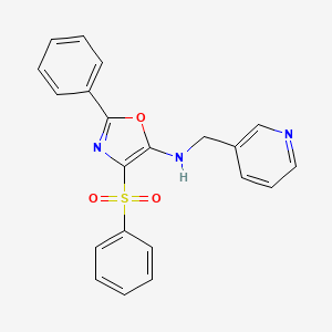 2-phenyl-4-(phenylsulfonyl)-N-(pyridin-3-ylmethyl)-1,3-oxazol-5-amine