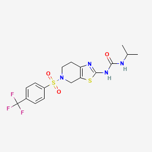 1-Isopropyl-3-(5-((4-(trifluoromethyl)phenyl)sulfonyl)-4,5,6,7-tetrahydrothiazolo[5,4-c]pyridin-2-yl)urea