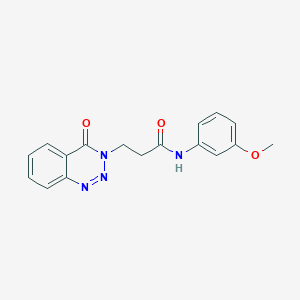 molecular formula C17H16N4O3 B2796938 N-(3-methoxyphenyl)-3-(4-oxo-3,4-dihydro-1,2,3-benzotriazin-3-yl)propanamide CAS No. 880810-68-4