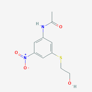 molecular formula C10H12N2O4S B279694 N-{3-[(2-hydroxyethyl)sulfanyl]-5-nitrophenyl}acetamide 