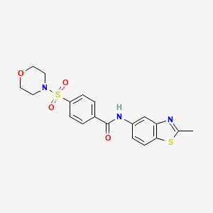 molecular formula C19H19N3O4S2 B2796941 N-(2-methyl-1,3-benzothiazol-5-yl)-4-(morpholine-4-sulfonyl)benzamide CAS No. 330466-05-2