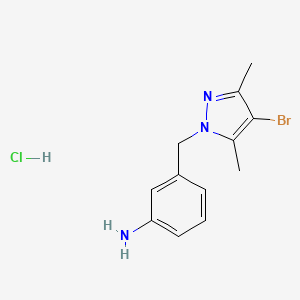 3-(4-Bromo-3,5-dimethyl-pyrazol-1-ylmethyl)-phenylamine; hydrochloride