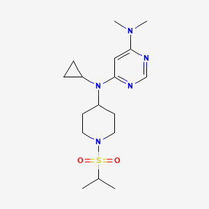 molecular formula C17H29N5O2S B2796953 N4-cyclopropyl-N6,N6-dimethyl-N4-[1-(propane-2-sulfonyl)piperidin-4-yl]pyrimidine-4,6-diamine CAS No. 2380169-05-9
