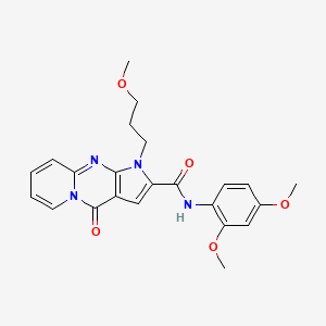 molecular formula C23H24N4O5 B2796973 N-(2,4-dimethoxyphenyl)-1-(3-methoxypropyl)-4-oxo-1,4-dihydropyrido[1,2-a]pyrrolo[2,3-d]pyrimidine-2-carboxamide CAS No. 900887-00-5