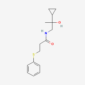 molecular formula C15H21NO2S B2796978 N-(2-cyclopropyl-2-hydroxypropyl)-3-(phenylthio)propanamide CAS No. 1286699-12-4