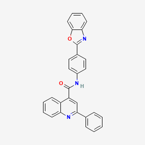 molecular formula C29H19N3O2 B2796984 N-[4-(1,3-benzoxazol-2-yl)phenyl]-2-phenylquinoline-4-carboxamide CAS No. 477503-91-6