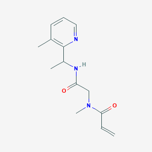 B2796993 N-Methyl-N-[2-[1-(3-methylpyridin-2-yl)ethylamino]-2-oxoethyl]prop-2-enamide CAS No. 2361696-50-4