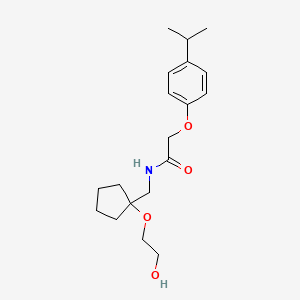 molecular formula C19H29NO4 B2797000 N-((1-(2-hydroxyethoxy)cyclopentyl)methyl)-2-(4-isopropylphenoxy)acetamide CAS No. 2309804-66-6