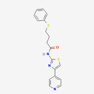 molecular formula C18H17N3OS2 B2797009 4-phenylsulfanyl-N-(4-pyridin-4-yl-1,3-thiazol-2-yl)butanamide CAS No. 848595-05-1