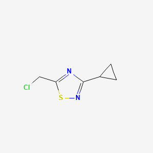 molecular formula C6H7ClN2S B2797042 5-(Chloromethyl)-3-cyclopropyl-1,2,4-thiadiazole CAS No. 2090447-99-5