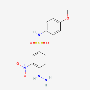 B2797044 4-Hydrazino-N-(4-methoxy-phenyl)-3-nitro-benzenesulfonamide CAS No. 327093-07-2