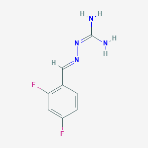 molecular formula C8H8F2N4 B2797059 N-{[(2,4-difluorophenyl)methylidene]amino}guanidine CAS No. 849459-83-2