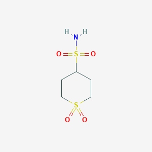 molecular formula C5H11NO4S2 B2797062 1,1-Dioxothiane-4-sulfonamide CAS No. 1250073-44-9