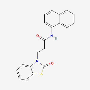 molecular formula C20H16N2O2S B2797071 N-(naphthalen-1-yl)-3-(2-oxo-2,3-dihydro-1,3-benzothiazol-3-yl)propanamide CAS No. 853751-87-8