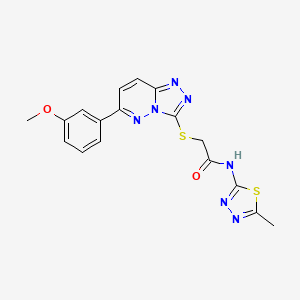 2-((6-(3-methoxyphenyl)-[1,2,4]triazolo[4,3-b]pyridazin-3-yl)thio)-N-(5-methyl-1,3,4-thiadiazol-2-yl)acetamide