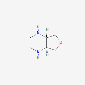 molecular formula C6H12N2O B2797100 (4AR,7AS)-OCTAHYDROFURO[3,4-B]PYRAZINE CAS No. 1310377-81-1