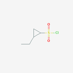molecular formula C5H9ClO2S B2797113 2-Ethylcyclopropane-1-sulfonyl chloride CAS No. 927636-23-5