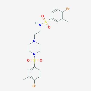 4-bromo-N-{2-[4-(4-bromo-3-methylbenzenesulfonyl)piperazin-1-yl]ethyl}-3-methylbenzene-1-sulfonamide