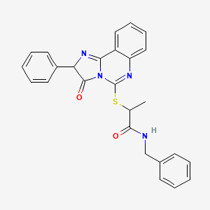 N-benzyl-2-((3-oxo-2-phenyl-2,3-dihydroimidazo[1,2-c]quinazolin-5-yl)thio)propanamide