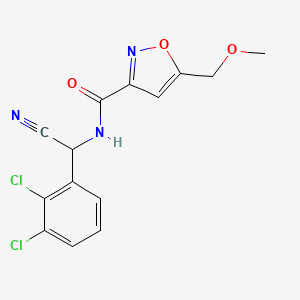 molecular formula C14H11Cl2N3O3 B2797127 N-[cyano(2,3-dichlorophenyl)methyl]-5-(methoxymethyl)-1,2-oxazole-3-carboxamide CAS No. 2094171-53-4