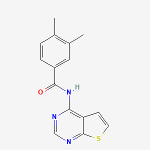 3,4-dimethyl-N-(thieno[2,3-d]pyrimidin-4-yl)benzamide
