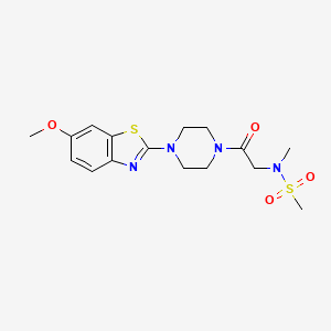 N-(2-(4-(6-methoxybenzo[d]thiazol-2-yl)piperazin-1-yl)-2-oxoethyl)-N-methylmethanesulfonamide