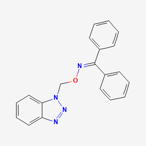 molecular formula C20H16N4O B2797146 (1H-1,2,3-Benzotriazol-1-ylmethoxy)(diphenylmethylidene)amine CAS No. 145904-38-7