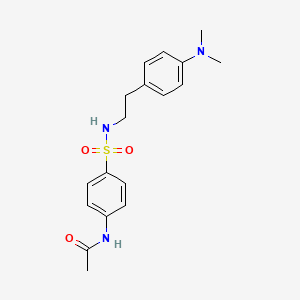 molecular formula C18H23N3O3S B2797152 N-(4-(N-(4-(dimethylamino)phenethyl)sulfamoyl)phenyl)acetamide CAS No. 952981-60-1