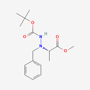 molecular formula C16H24N2O4 B2797163 Tert-butyl (s)-2-benzyl-2-(1-methoxy-1-oxopropan-2-yl)hydrazine-1-carboxylate CAS No. 1873315-37-7