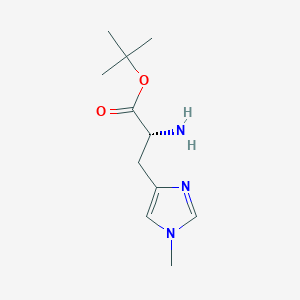 molecular formula C11H19N3O2 B2797177 Tert-butyl (2R)-2-amino-3-(1-methylimidazol-4-yl)propanoate CAS No. 2002537-14-4