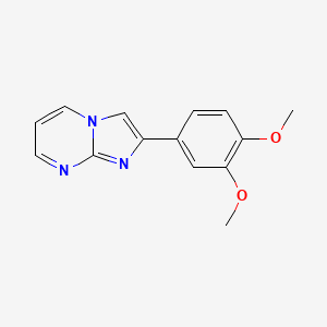 molecular formula C14H13N3O2 B2797178 2-(3,4-Dimethoxyphenyl)imidazo[1,2-a]pyrimidine CAS No. 143696-72-4