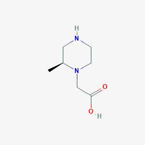 molecular formula C7H14N2O2 B2797180 (S)-2-(2-Methylpiperazin-1-YL)acetic acid CAS No. 1240590-52-6