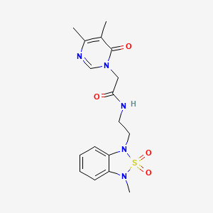 2-(4,5-dimethyl-6-oxopyrimidin-1(6H)-yl)-N-(2-(3-methyl-2,2-dioxidobenzo[c][1,2,5]thiadiazol-1(3H)-yl)ethyl)acetamide