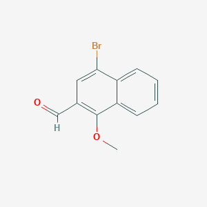 molecular formula C12H9BrO2 B2797208 4-bromo-1-methoxy-2-Naphthalenecarboxaldehyde CAS No. 514844-65-6